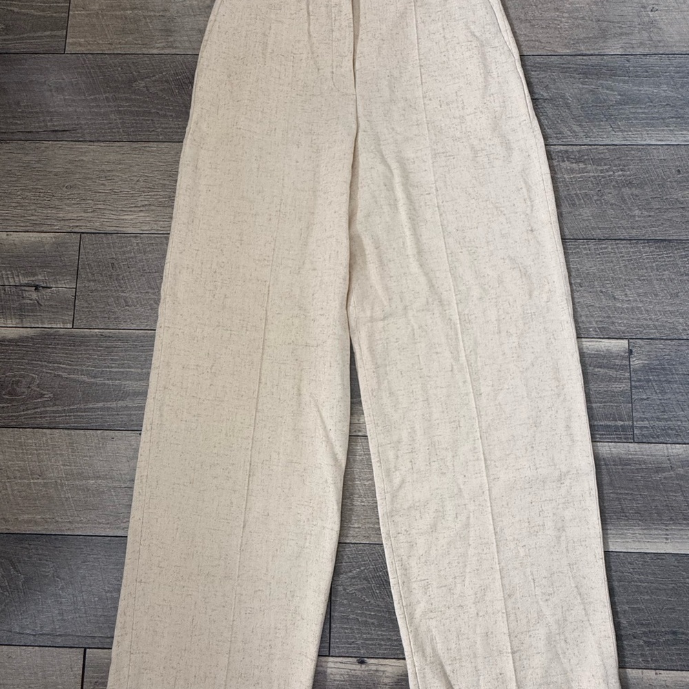 Rohe Cream Wide-Leg Trousers